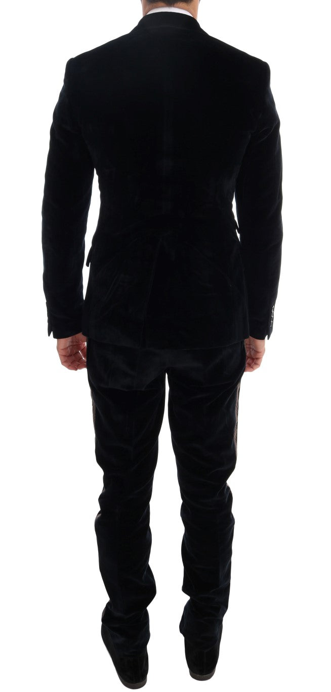 Dolce &amp; Gabbana Eleganter blauer dreiteiliger Slim Fit Anzug