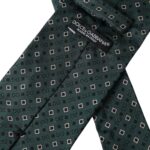 Dolce &amp; Gabbana – Verstellbare Herrenkrawatte aus grüner Seide mit Markenlogo