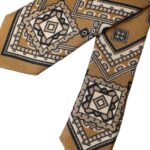 Dolce &amp; Gabbana – Verstellbare Herrenkrawatte aus 100 % Seide mit Radaufdruck, Gelb