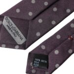 Dolce &amp; Gabbana – Lilafarbene, verstellbare Herrenkrawatte aus 100 % Seide mit Punkten