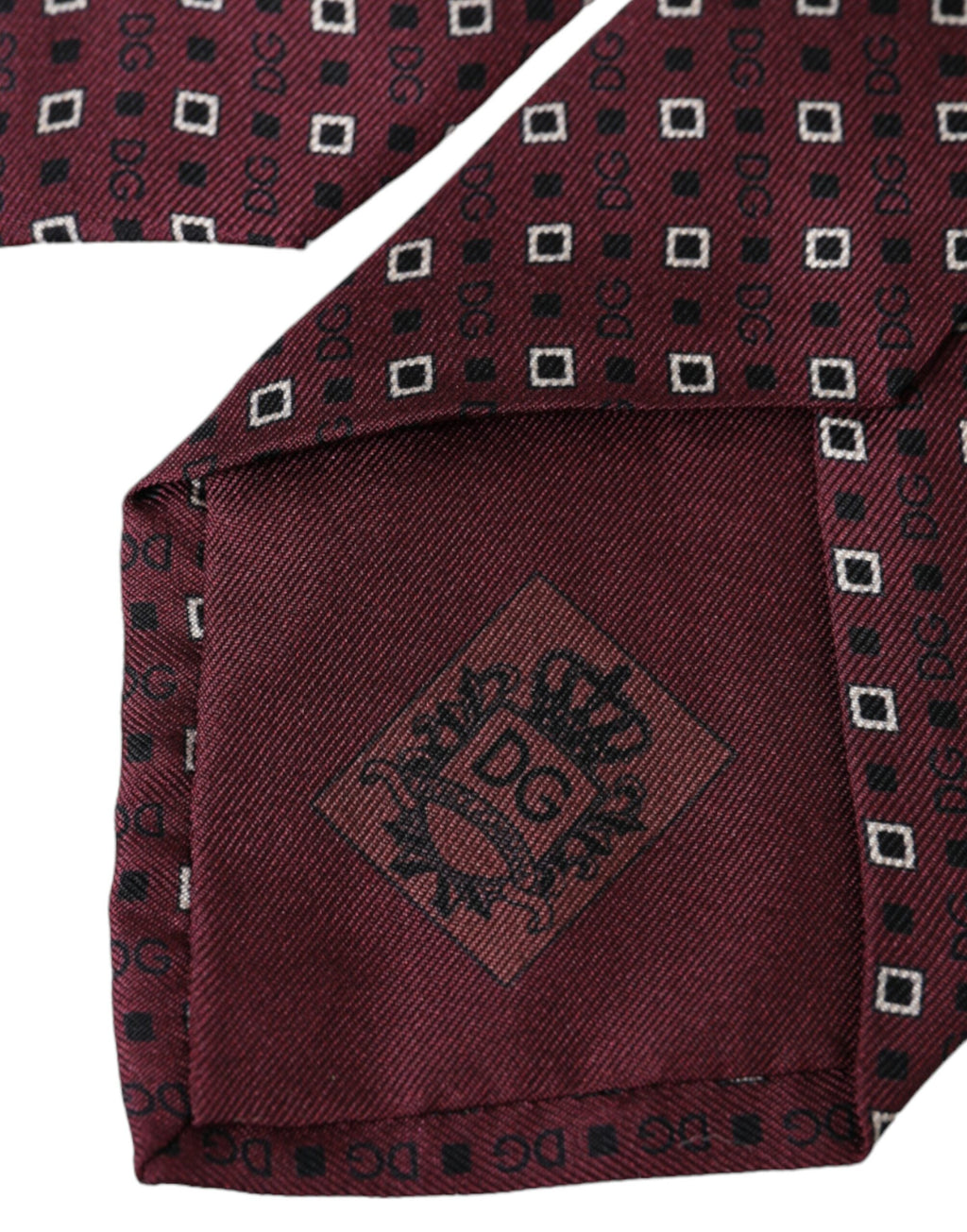 Dolce &amp; Gabbana – Verstellbare Herrenkrawatte aus kastanienbrauner Seide mit Markenlogo