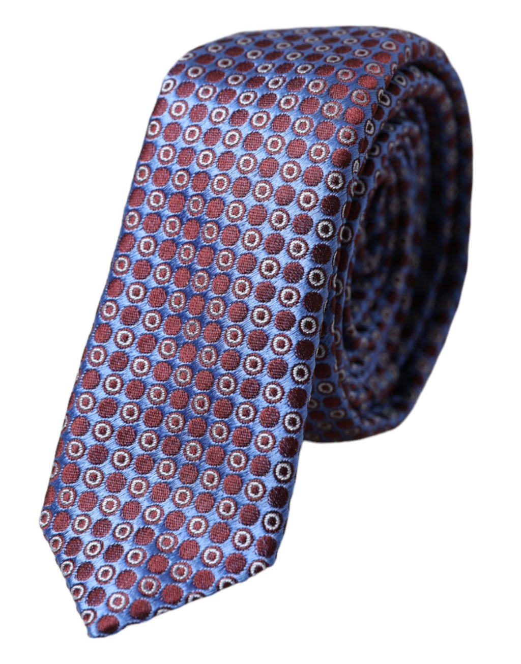 Cravate ajustable en soie à motifs bleu et violet Dolce &amp; Gabbana pour homme