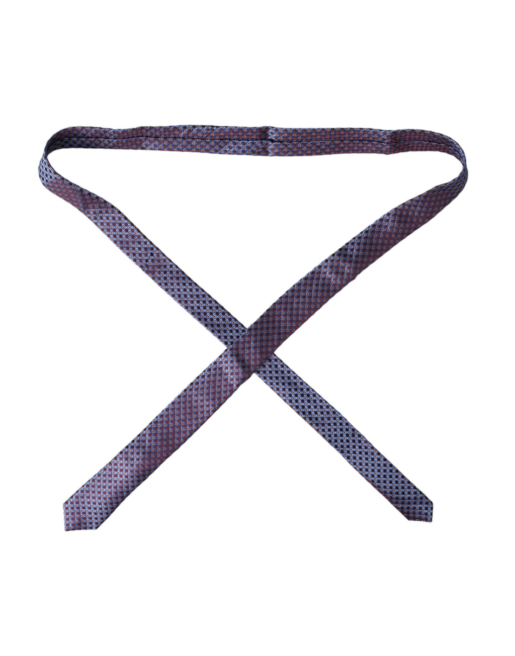Cravate ajustable en soie à motifs bleu et violet Dolce &amp; Gabbana pour homme
