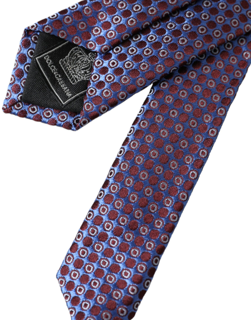 Cravate ajustable en soie à motifs bleu et violet Dolce &amp; Gabbana pour homme
