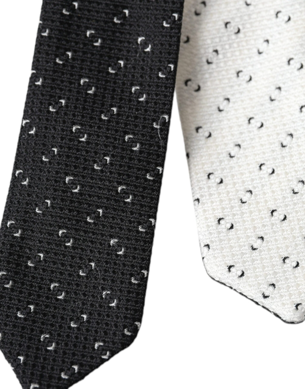 Cravate ajustable à motifs noirs et blancs Dolce &amp; Gabbana