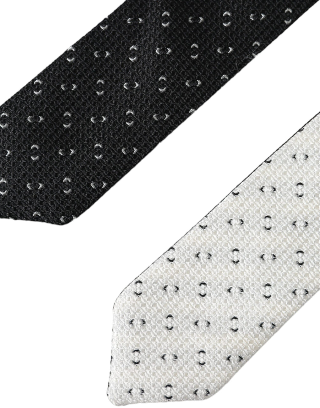 Cravate ajustable à motifs noirs et blancs Dolce &amp; Gabbana