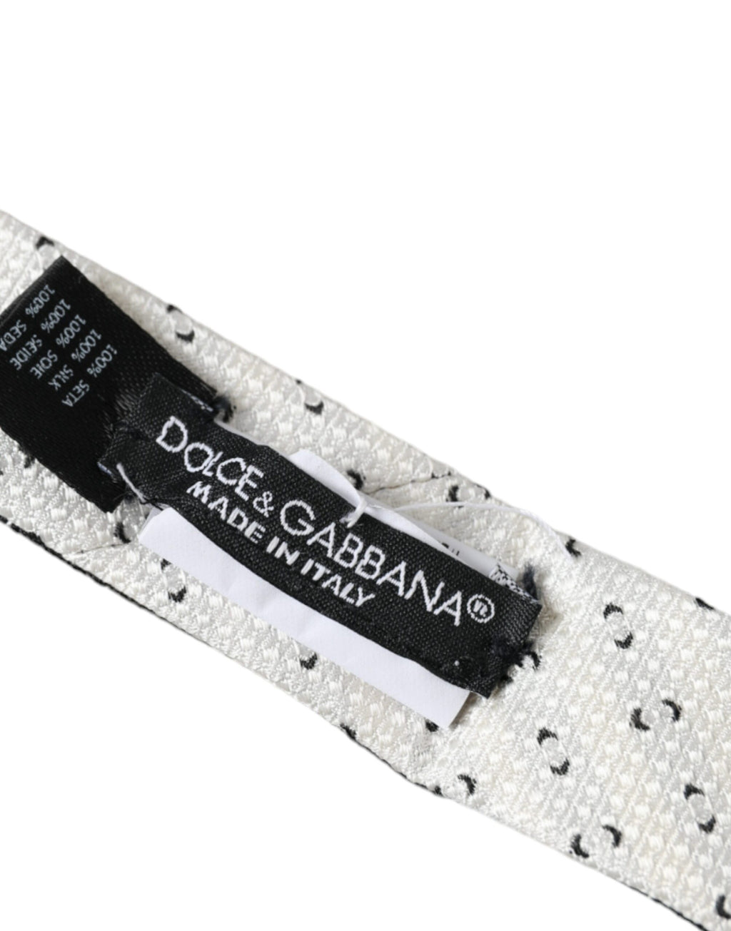 Cravate ajustable à motifs noirs et blancs Dolce &amp; Gabbana