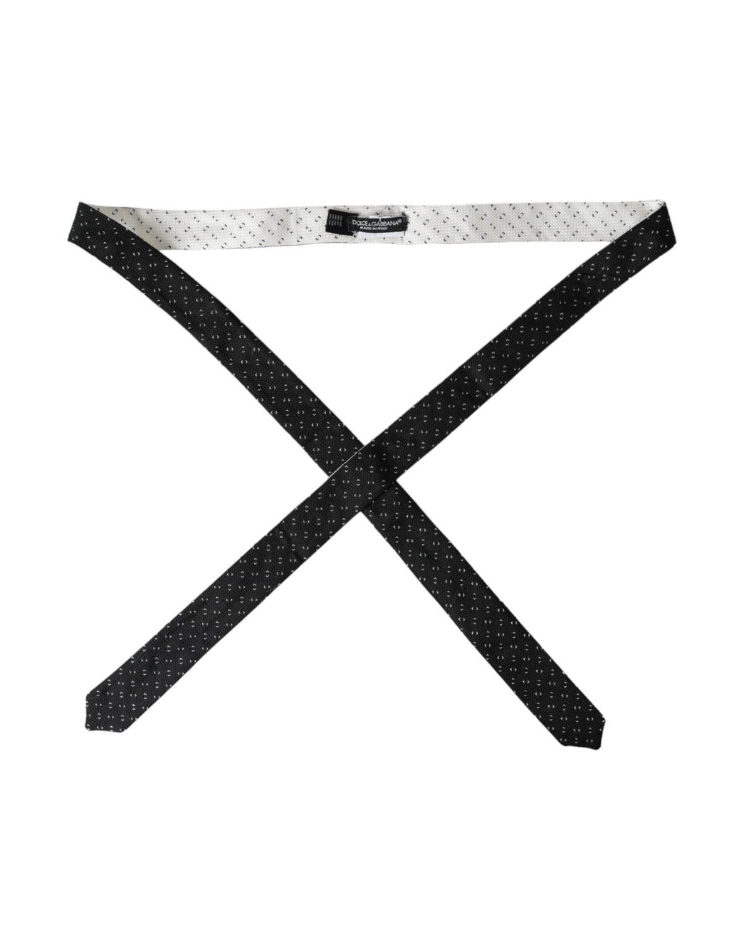 Cravate ajustable à motifs noirs et blancs Dolce &amp; Gabbana