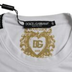 T-shirt à manches courtes et col rond en coton blanc Dolce &amp; Gabbana