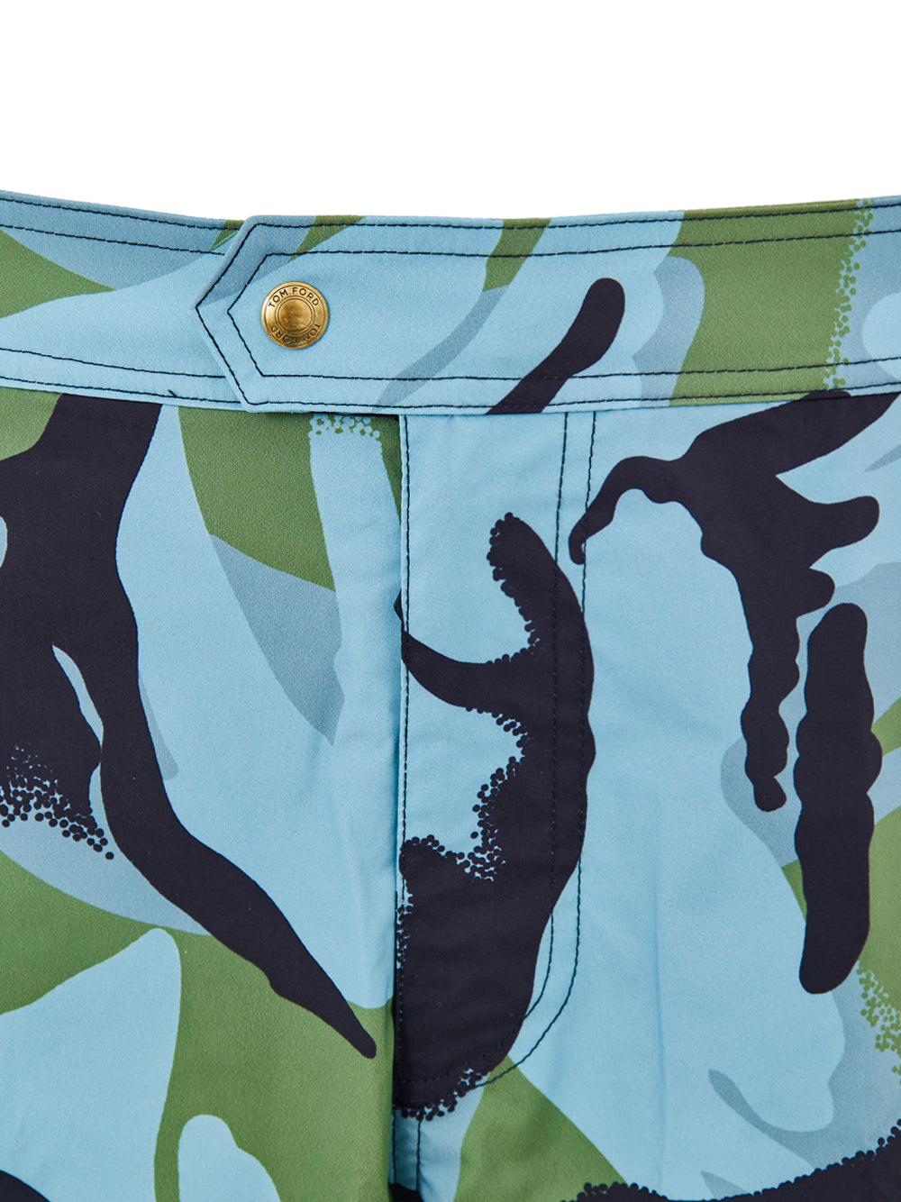 Tom Ford Camouflage Print Swim Shorts in Blue-Green Multicolor – Siebentaschen