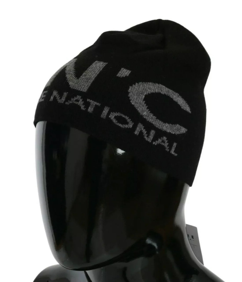 Bonnet en laine mélangée noire de marque Costume National