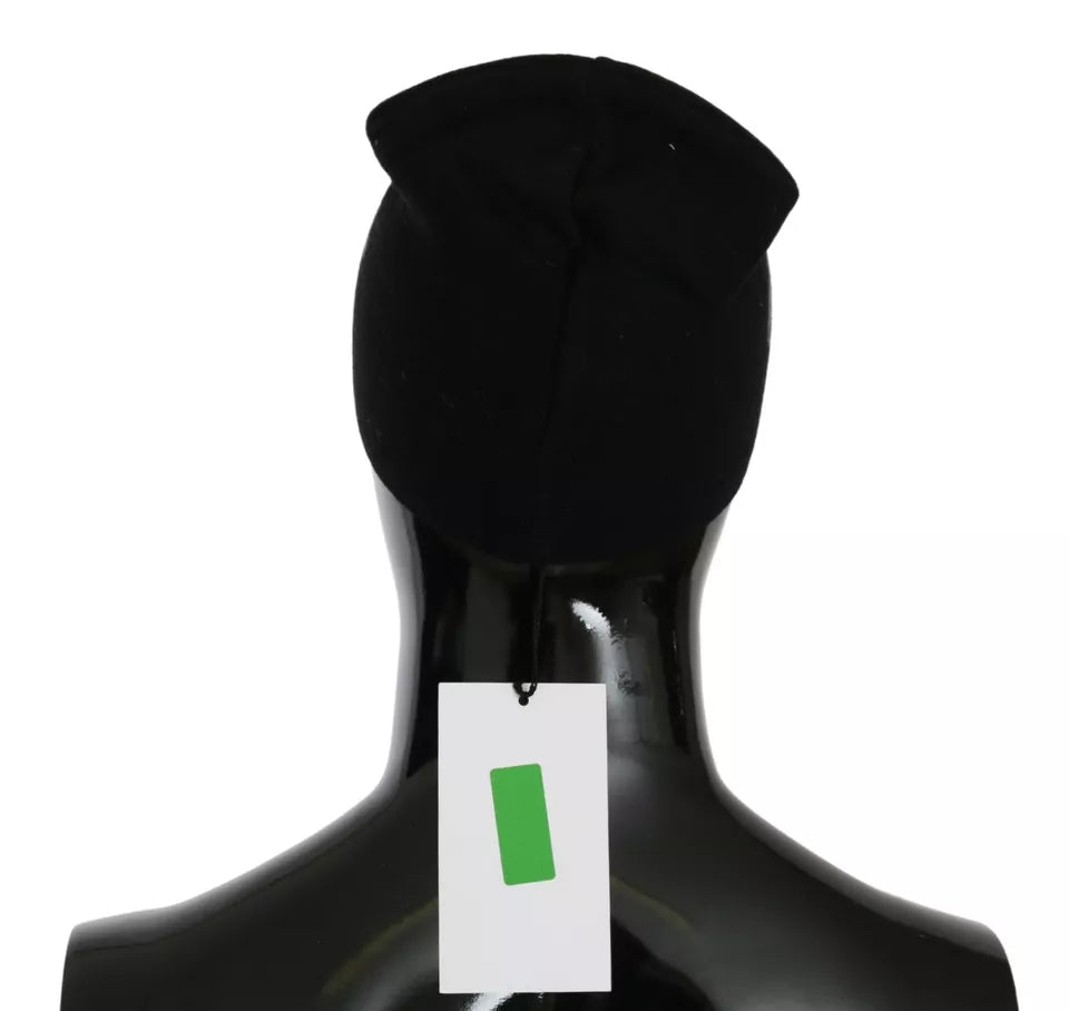 Bonnet en laine mélangée noire de marque Costume National