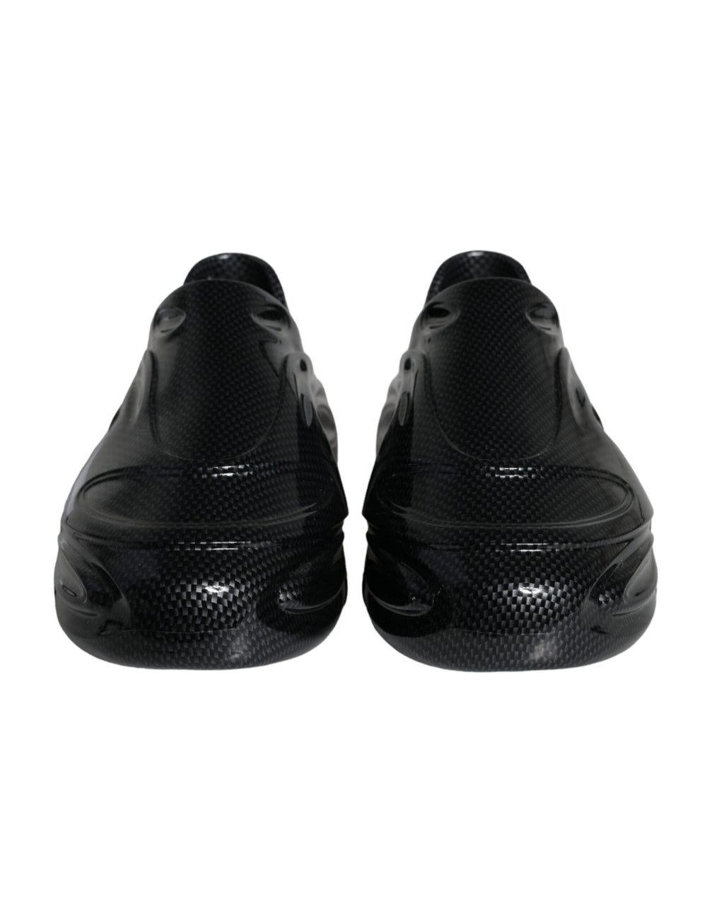 Dolce &amp; Gabbana – Toy Low Top Sneakers aus schwarzem, foliertem Gummi für Herren