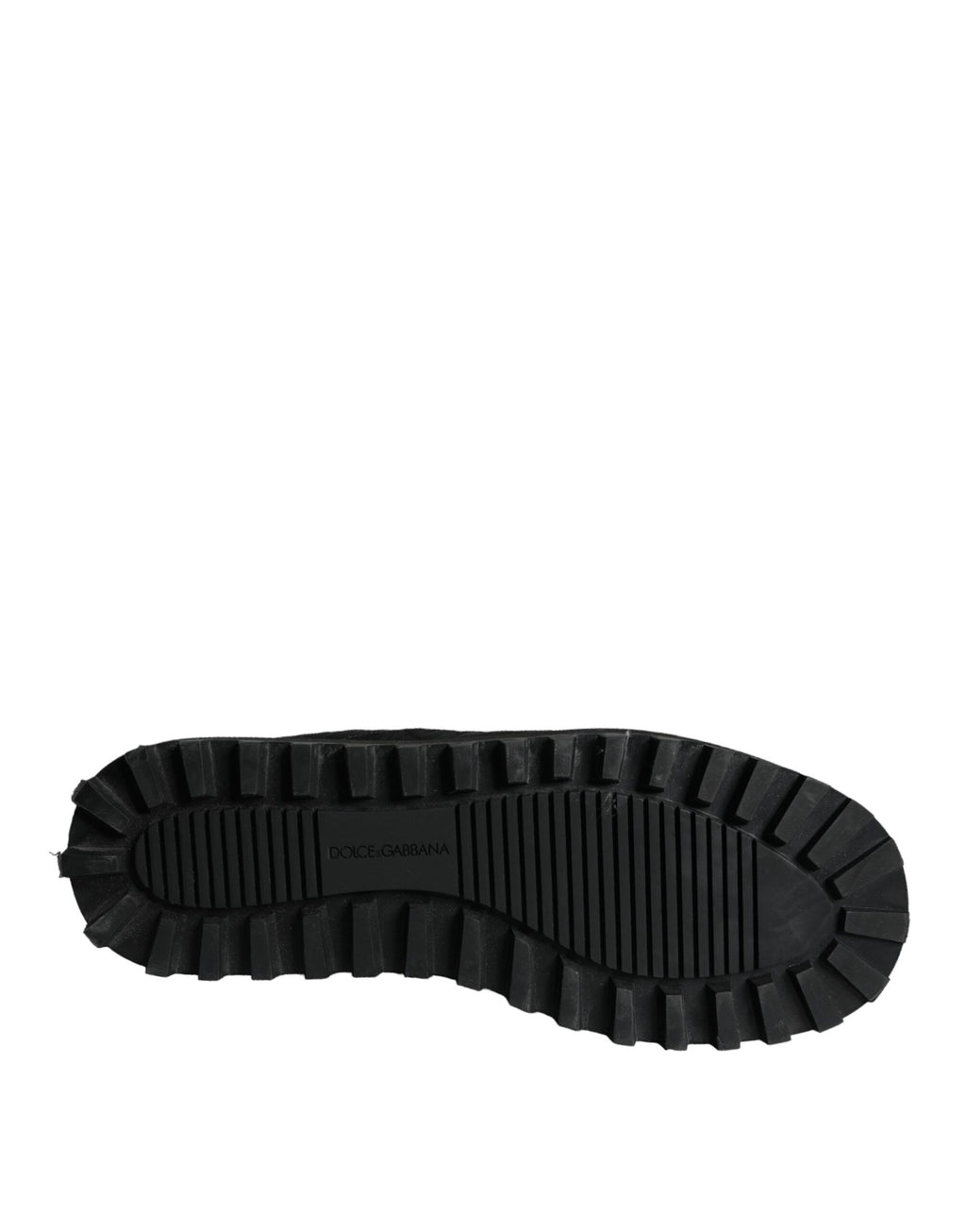 Dolce &amp; Gabbana Herren Stiefeletten aus schwarzem Nylon mit gepolsterter Wadenmitte