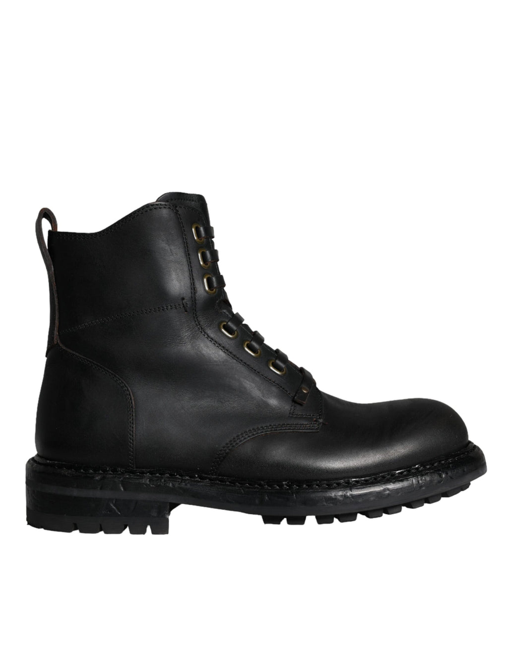 Dolce &amp; Gabbana – Schwarze Schnürstiefeletten mit halbhohem Schaft Herren Schuhe