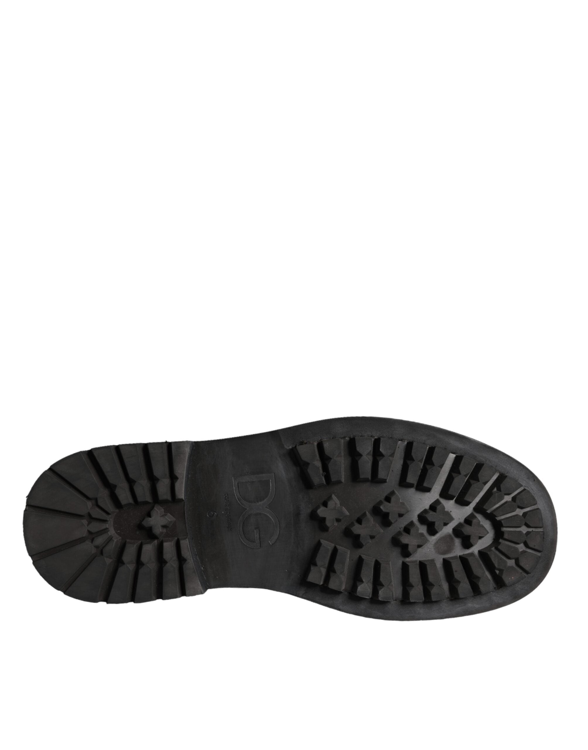Dolce &amp; Gabbana – Schwarze Schnürstiefeletten mit halbhohem Schaft Herren Schuhe