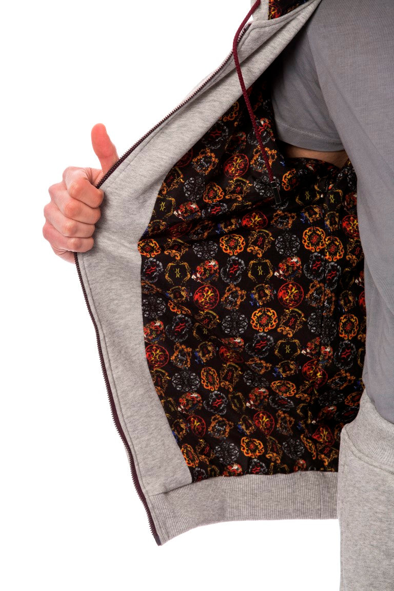 Billionaire Italian Couture – Elegantes Trainingsanzug-Ensemble aus grauer Baumwolle
