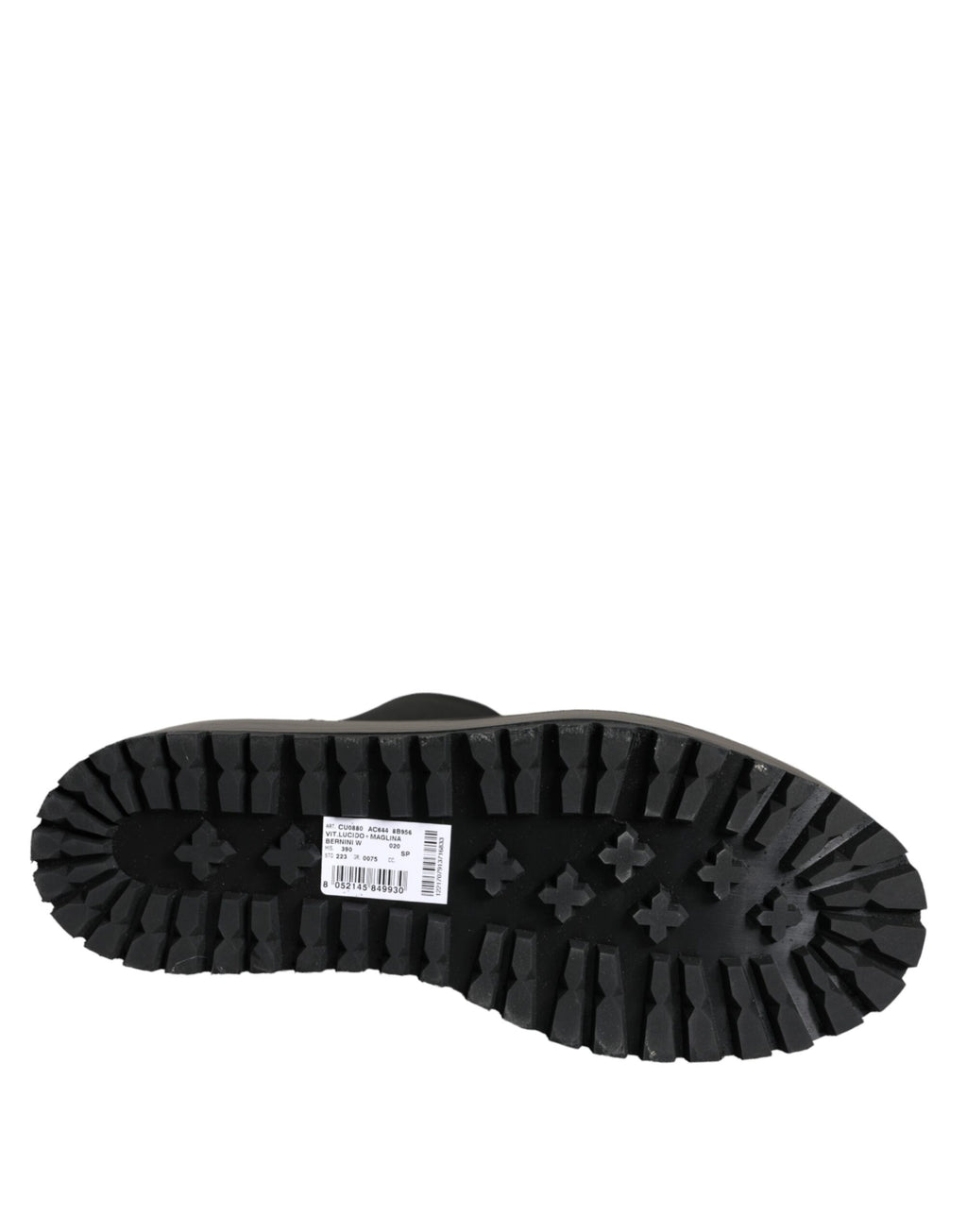 Dolce &amp; Gabbana – Kniehohe Stiefel aus schwarzem Jersey-Leder