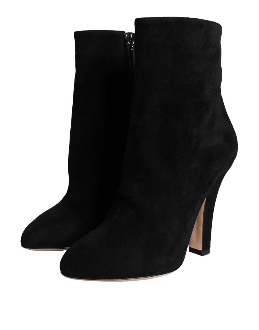 Dolce &amp; Gabbana – Wadenhohe Stiefel aus schwarzem Wildleder