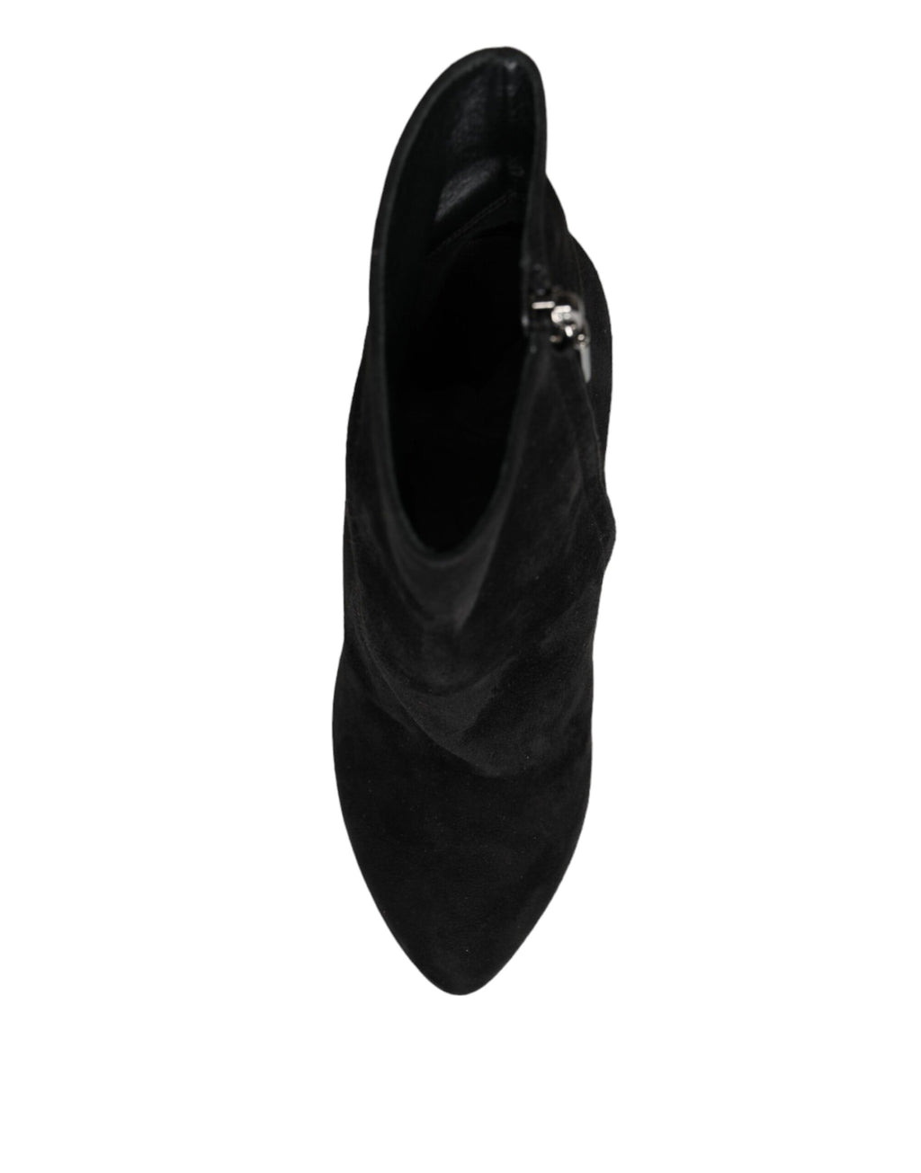 Dolce &amp; Gabbana – Wadenhohe Stiefel aus schwarzem Wildleder