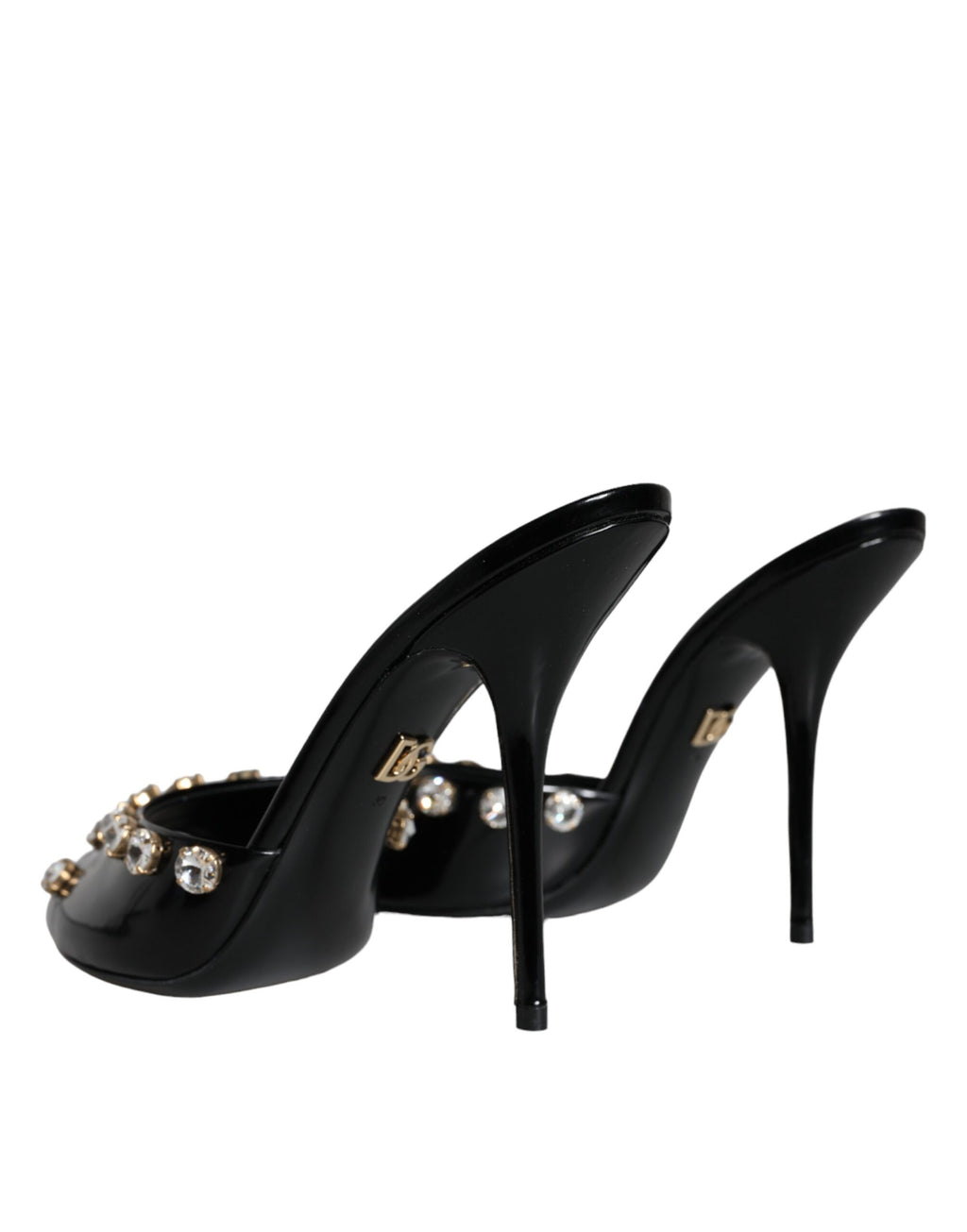 Dolce &amp; Gabbana Schwarze Kristall Heels Keira Sandalen Schuhe