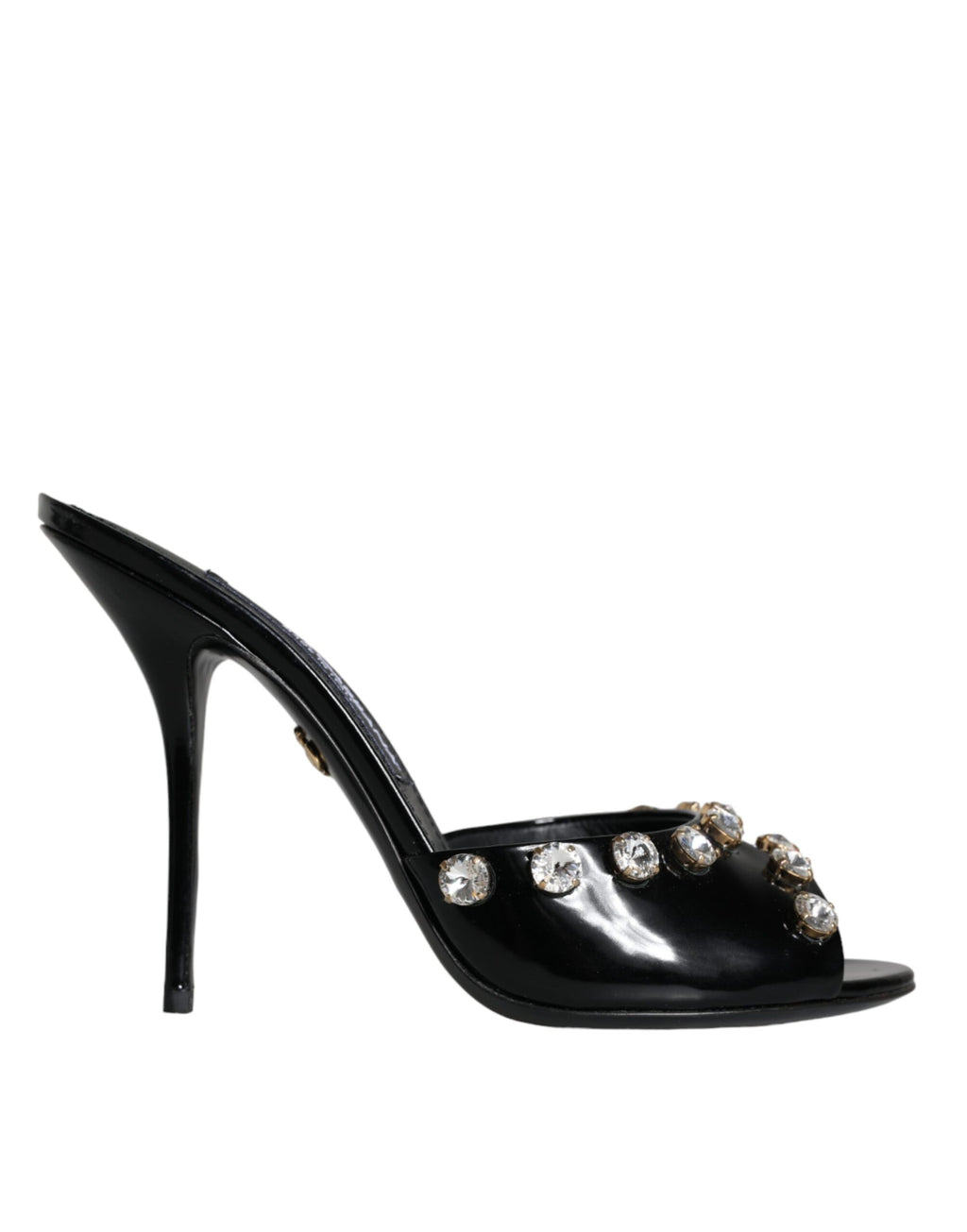 Dolce &amp; Gabbana Schwarze Kristall Heels Keira Sandalen Schuhe