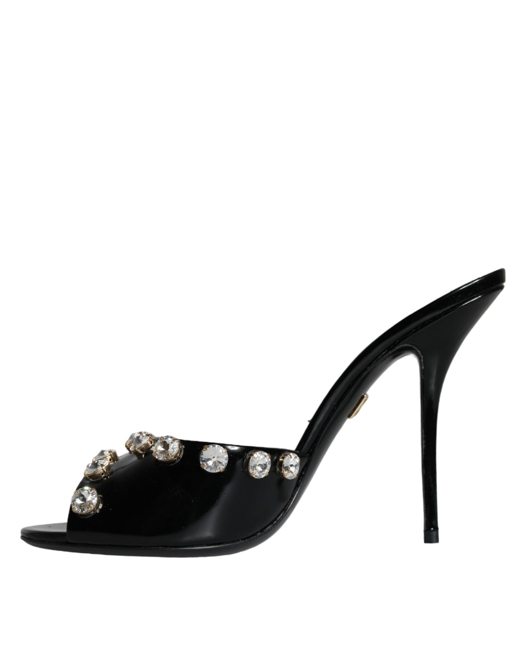 Dolce &amp; Gabbana Schwarze Kristall Heels Keira Sandalen Schuhe