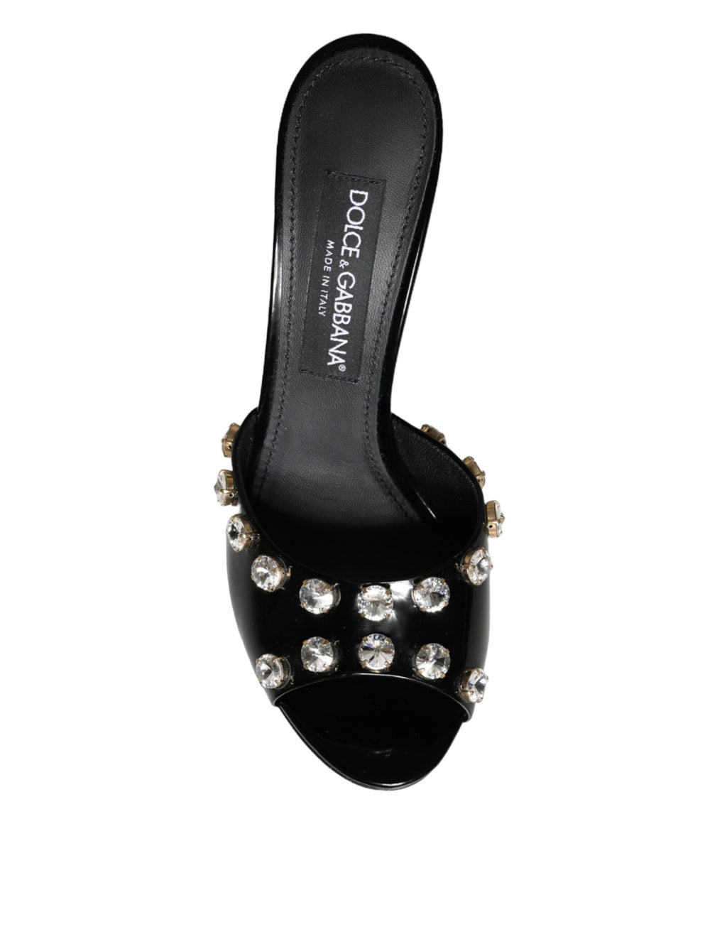 Dolce &amp; Gabbana Schwarze Kristall Heels Keira Sandalen Schuhe