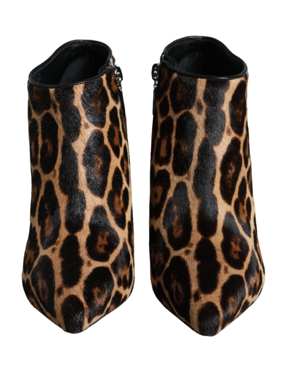 Dolce &amp; Gabbana Braune Leoparden-Kalbsfell-Heels Ankle Boots Schuhe