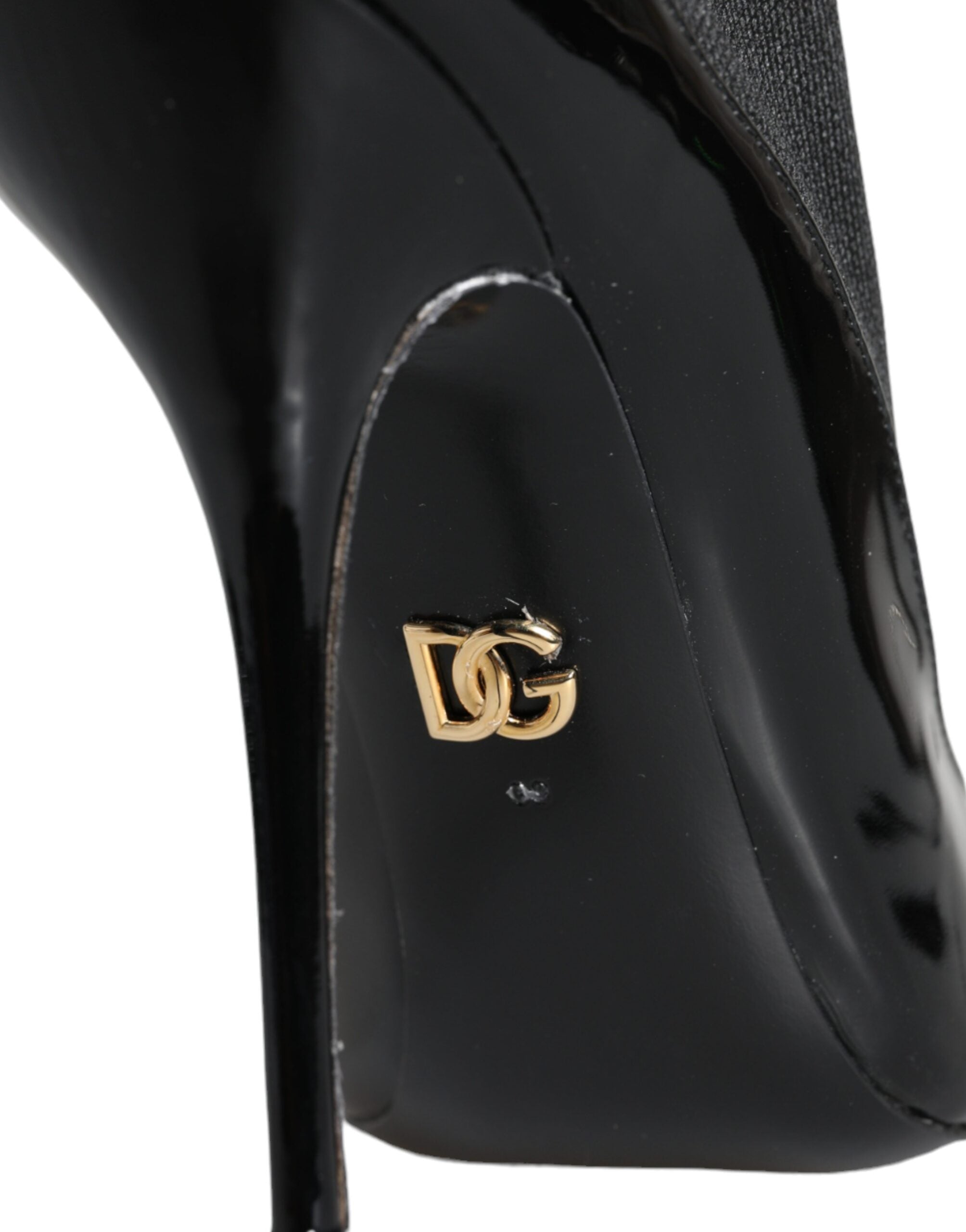 Dolce &amp; Gabbana Schwarze Leder Stilettos Booties Socken Schuhe