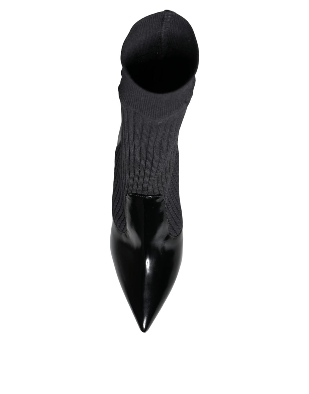 Dolce &amp; Gabbana Schwarze Stretch-Stilettos-Booties-Sockenschuhe