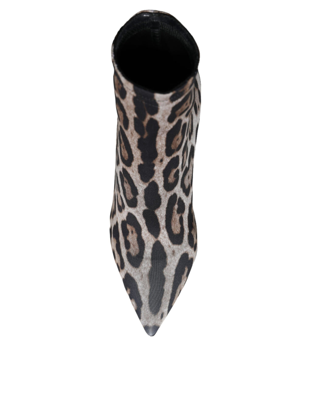Dolce &amp; Gabbana Grau Leopard Stretch Heels Stiefeletten Schuhe