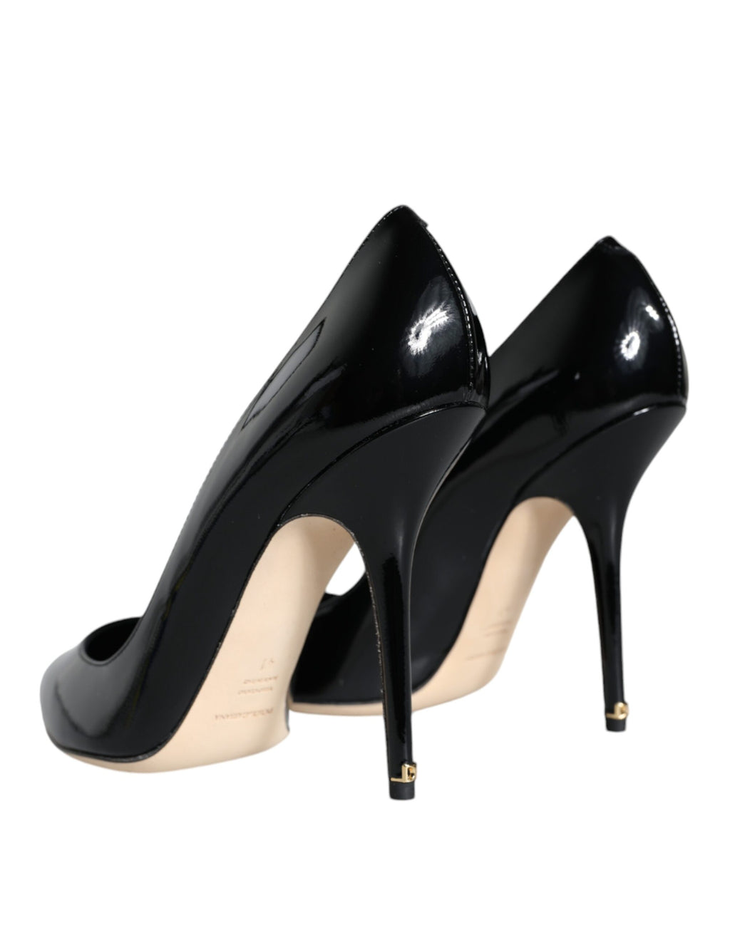 Escarpins Bellucci en cuir verni noir Dolce &amp; Gabbana