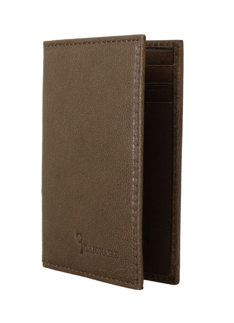 Portefeuille homme en cuir élégant Billionaire Italian Couture marron