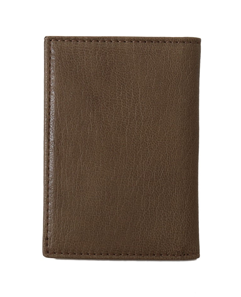 Portefeuille homme en cuir élégant Billionaire Italian Couture marron