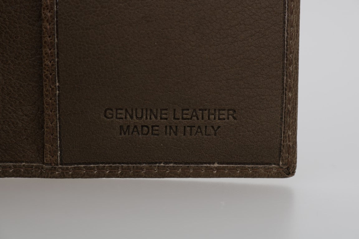 Portefeuille homme en cuir élégant Billionaire Italian Couture marron