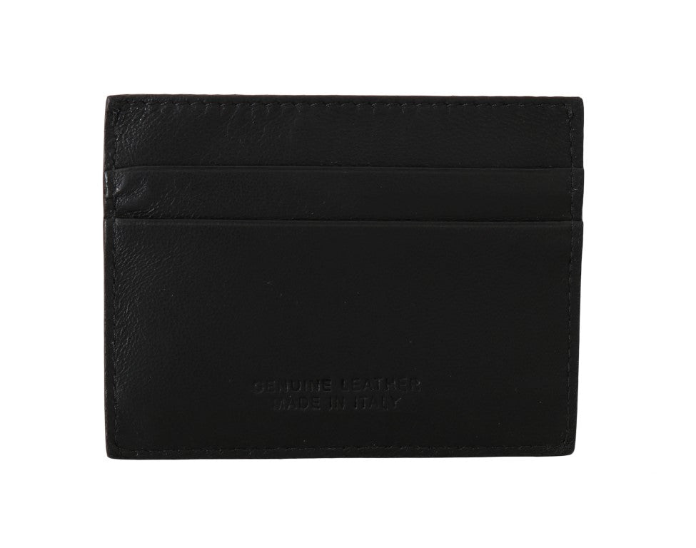 Portefeuille homme en cuir noir de la collection Billionaire Italian Couture