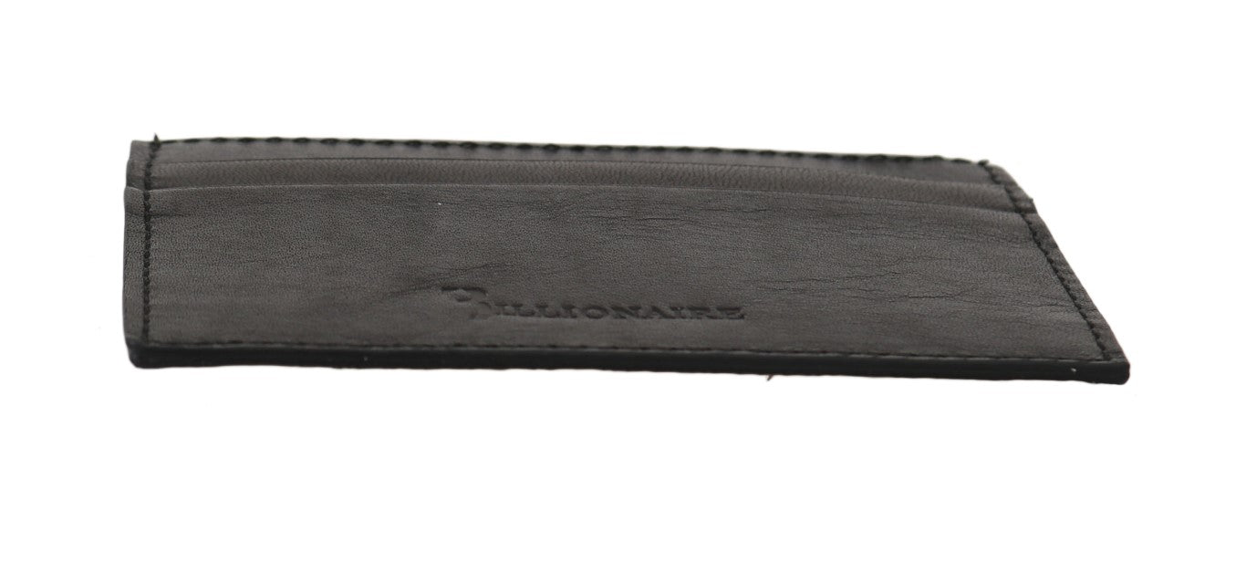 Portefeuille homme en cuir noir de la collection Billionaire Italian Couture