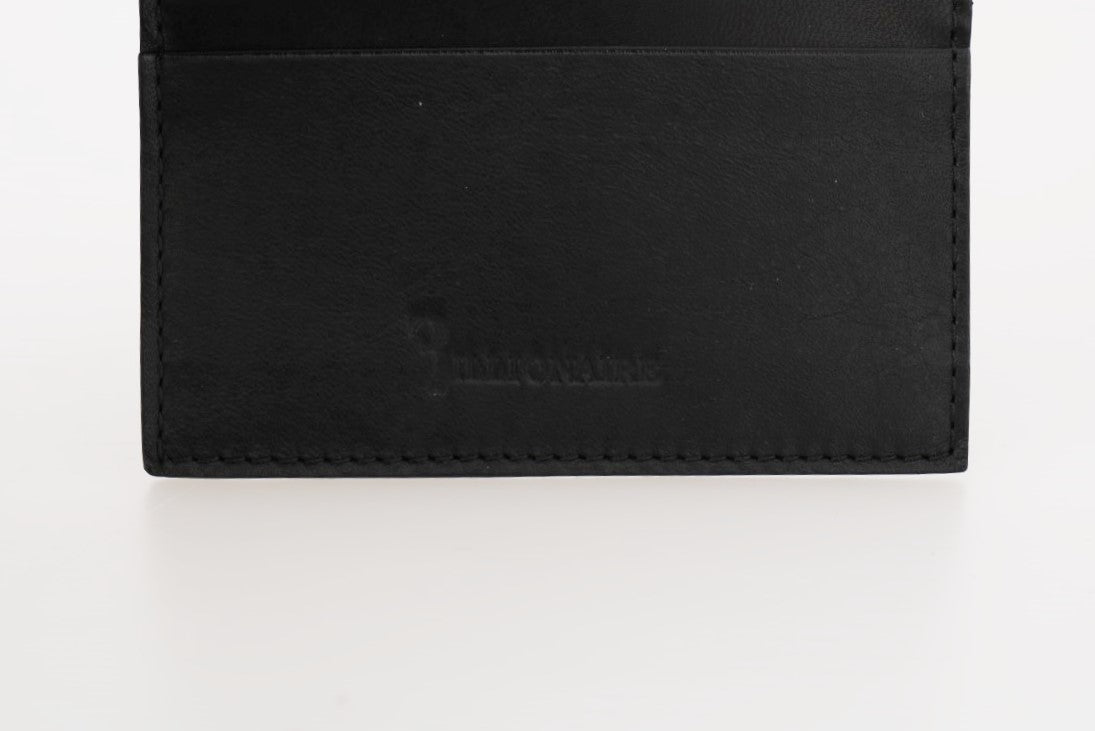 Portefeuille homme en cuir noir de la collection Billionaire Italian Couture