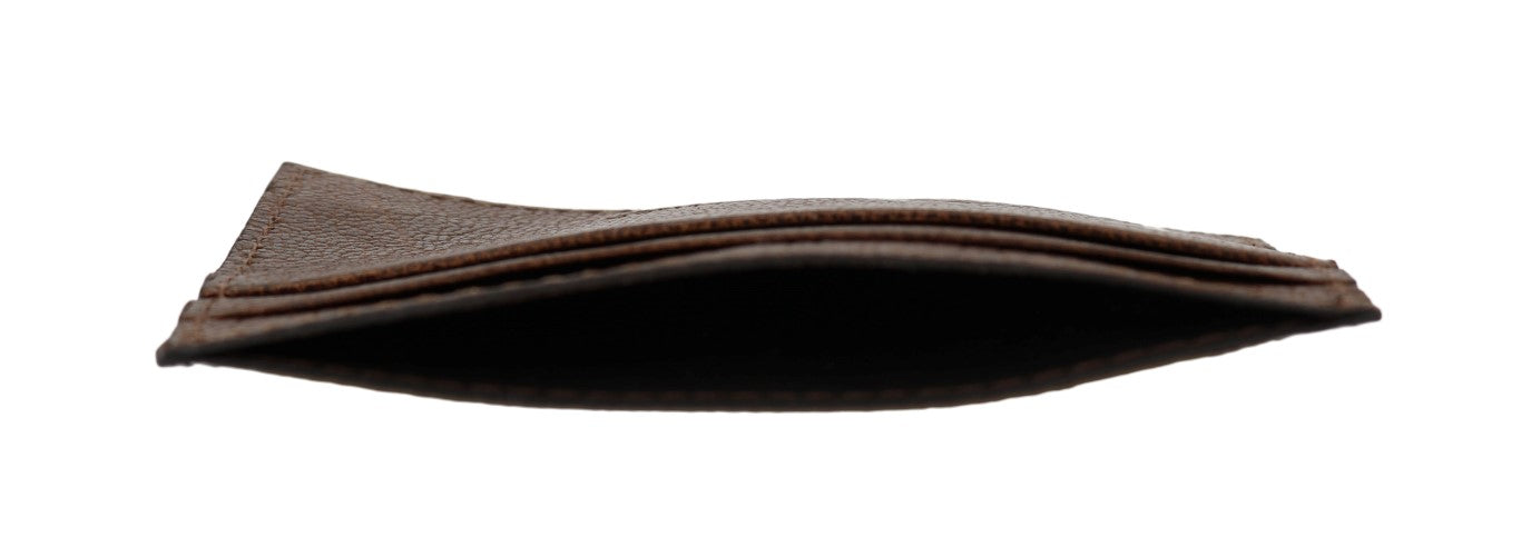 Portefeuille homme en cuir élégant Billionaire Italian Couture marron
