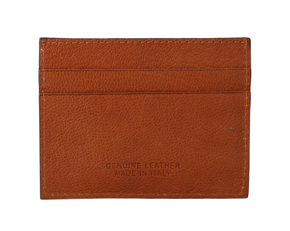 Portefeuille élégant en cuir marron pour homme de la collection Billionaire Italian Couture