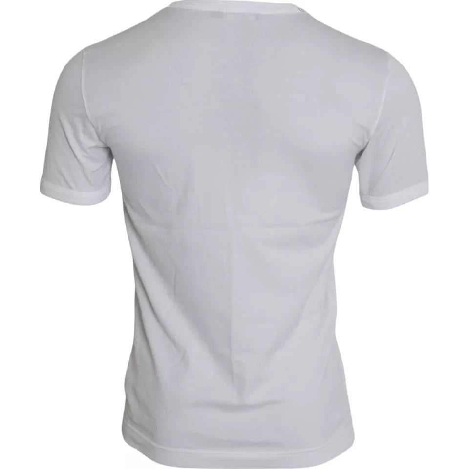 T-shirt col rond manches courtes Dolce &amp; Gabbana blanc King Of Love