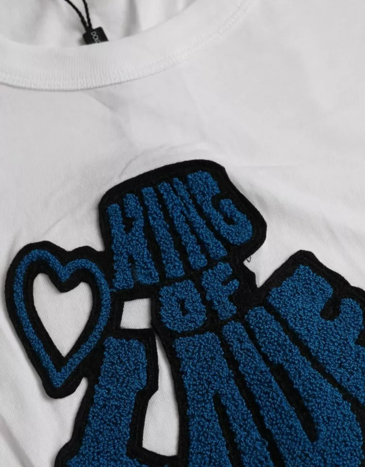 T-shirt col rond manches courtes Dolce &amp; Gabbana blanc King Of Love