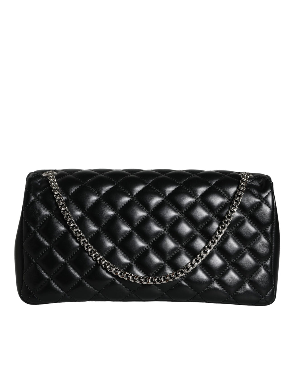 Sac bandoulière Versace en cuir d'agneau matelassé noir