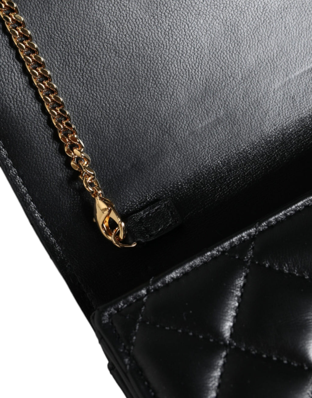 Sac bandoulière Versace en cuir nappa matelassé noir