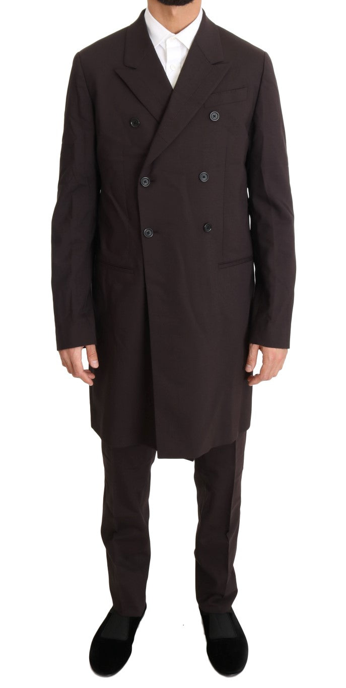 Dolce &amp; Gabbana Eleganter Bordeaux-Zweireiheranzug