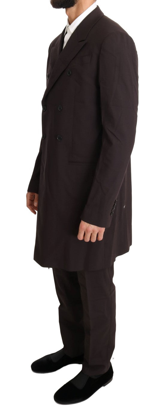 Dolce &amp; Gabbana Eleganter Bordeaux-Zweireiheranzug