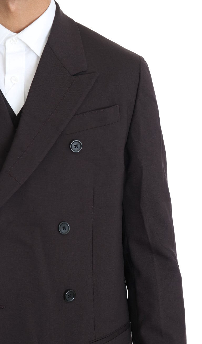 Dolce &amp; Gabbana Eleganter Bordeaux-Zweireiheranzug