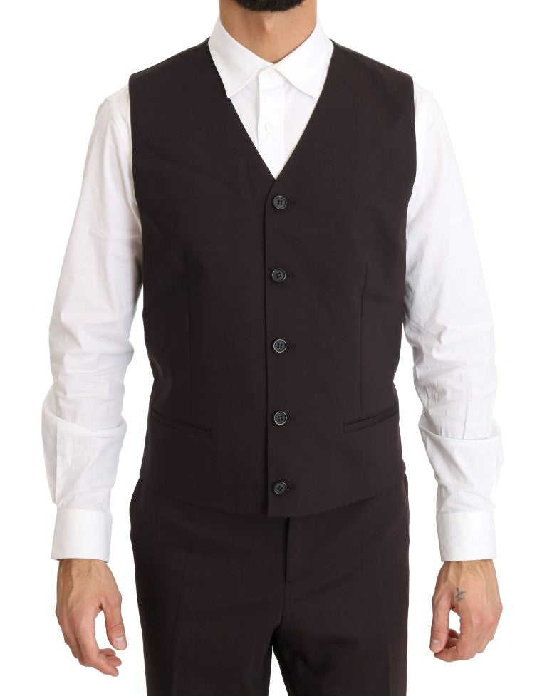 Dolce &amp; Gabbana Eleganter Bordeaux-Zweireiheranzug