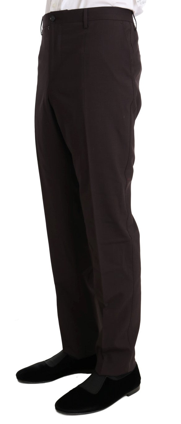 Dolce &amp; Gabbana Eleganter Bordeaux-Zweireiheranzug